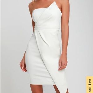 NWT White strapless fitted dress